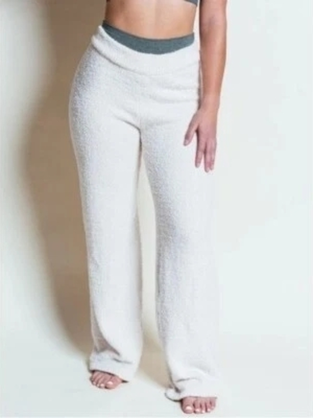 P'tula Cream Wide-Leg Lounge Pants